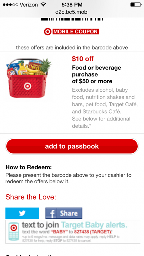 coupons for target
