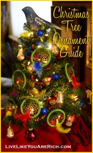This guide tells you based on the height of your tree how many ornaments you will need.