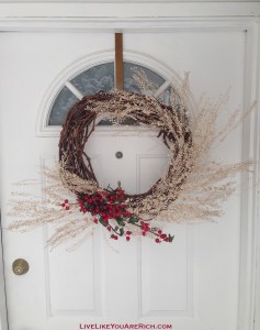 Easy D.I.Y. Wreath great for Christmas and Valentines. Super inexpensive and simple to assemble!