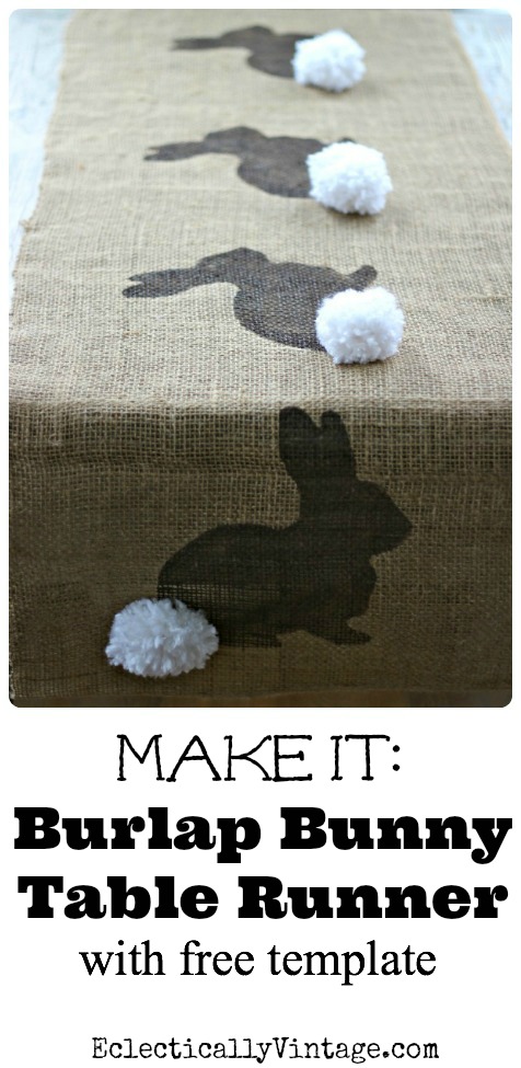 Burlap Easter Bunny Banner