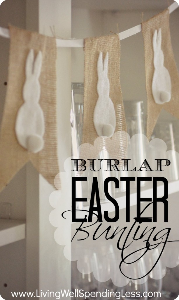 Burlap Easter Bunny Banner