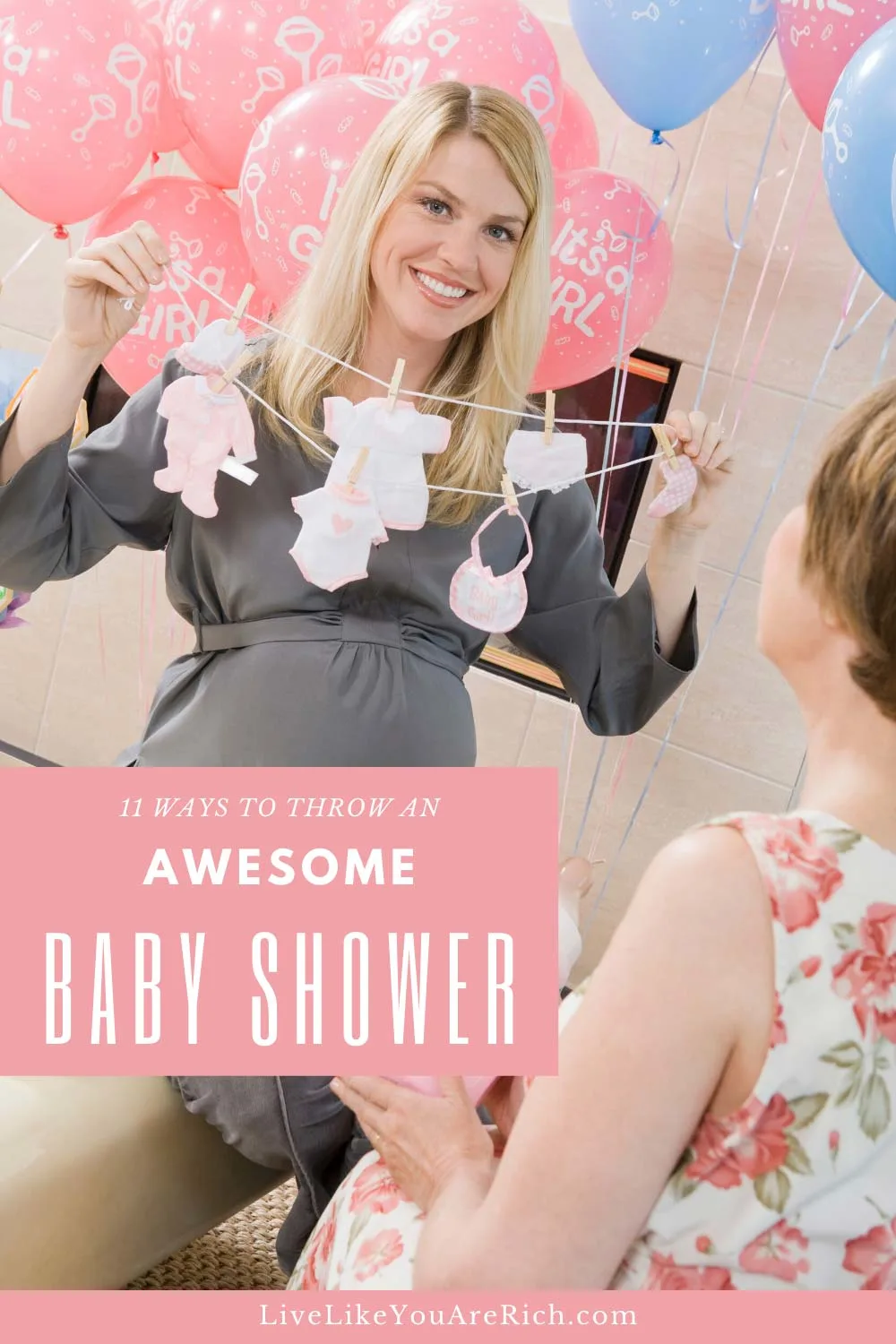 Most baby showers cost $300. Some say over $1,000. That's just too expensive if you ask me... here are 11 Ways to throw a baby shower for less than $50.00. Love tips 5 & 9! #babyshower #baby #savemoney
