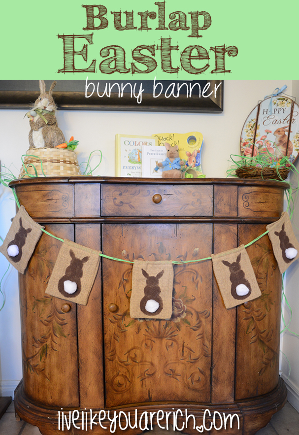 Burlap Easter Bunny Banner