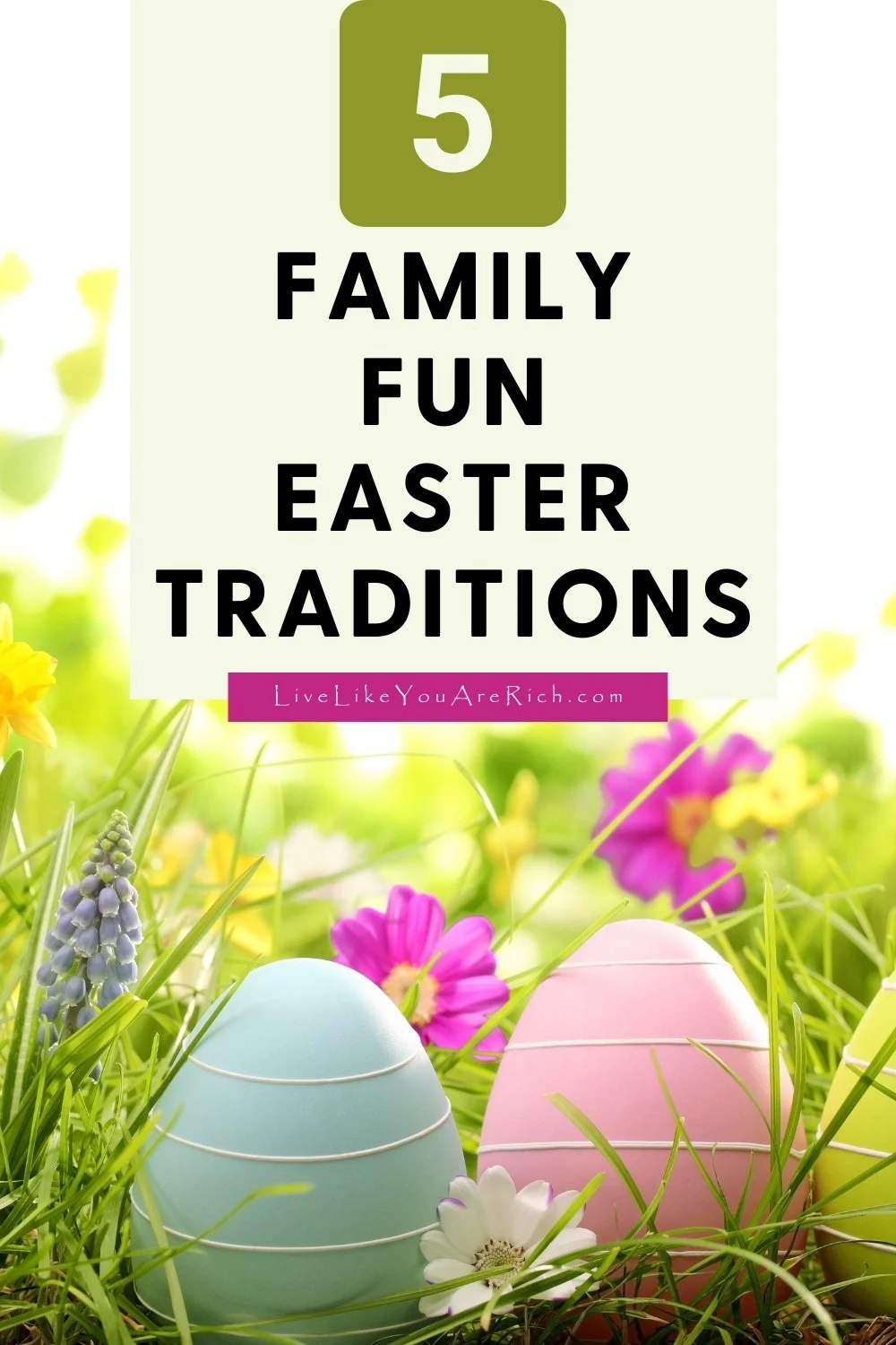 Easter is one of my favorite holidays. We always get together as a family and celebrate. Here are 5 Family Fun Easter traditions that I adore!