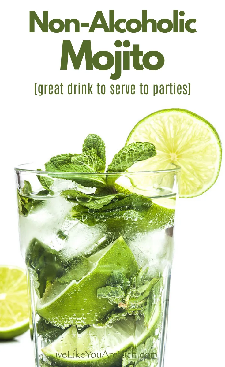 A virgin Mojito is a wonderful mixture of lime and mint—bubbling with sweetness.