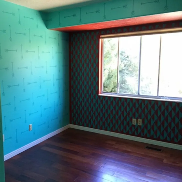 How to Paint and Stencil an Entire Room