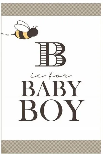 Bee is for Boy Baby Shower sign