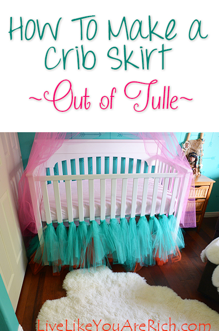 Tulle crib outlet skirt in white