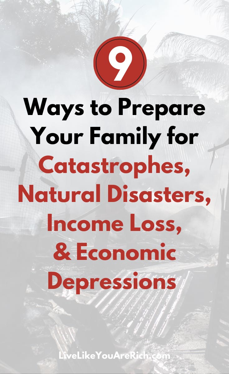 Doing these 9 steps will not only help your family survive through a potential Great Depression, but also through job loss, other catastrophes, and even natural disasters. #disaster #emergency 