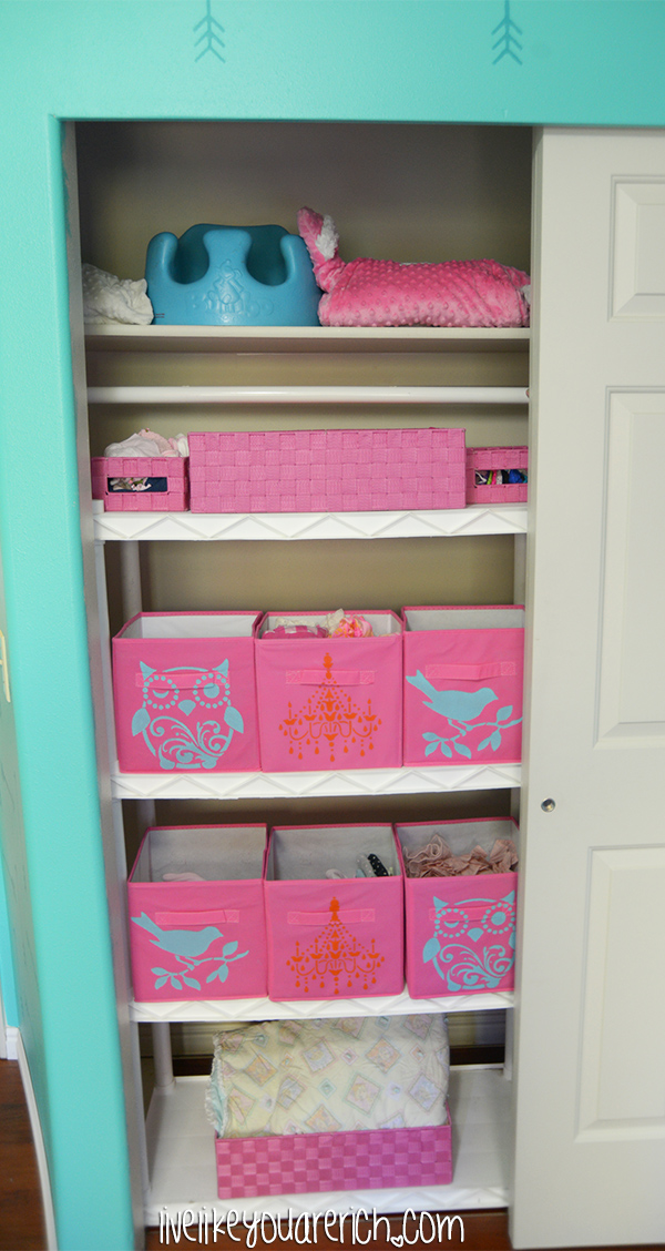 Nursery Closet Organization and Decor