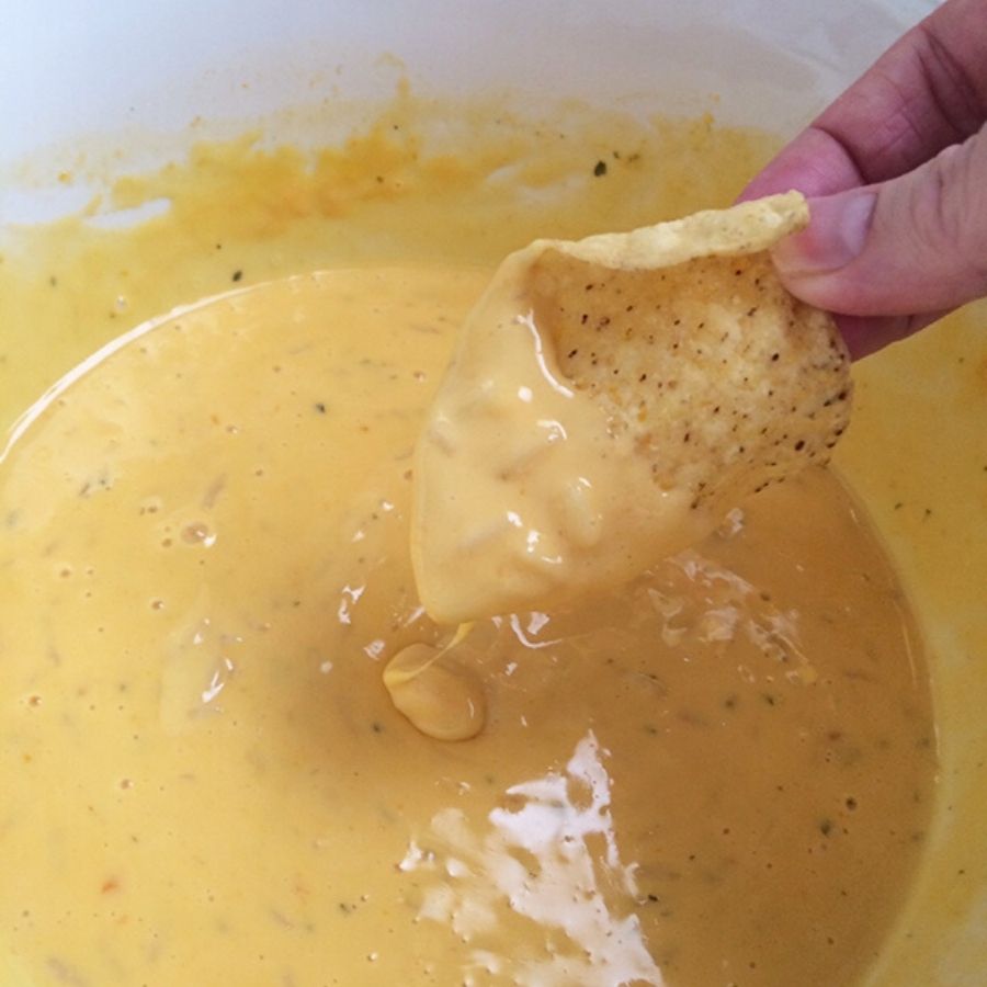 Chicken with Rice and Velveeta Cheese Dip