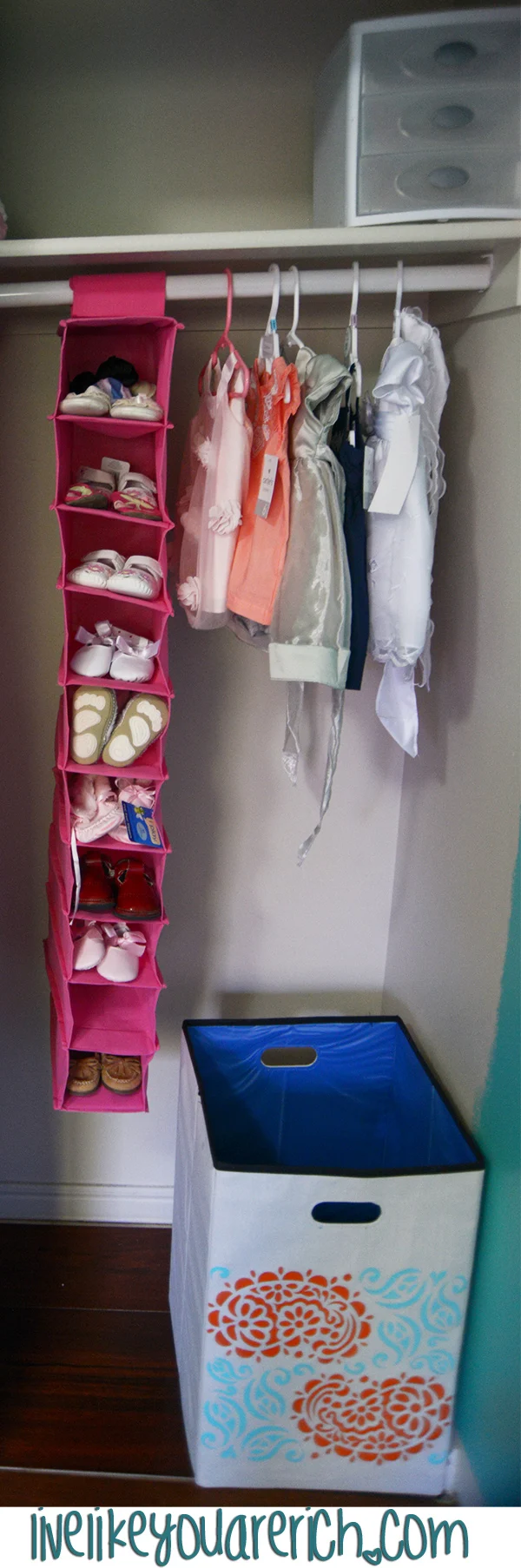 Nursery Closet Organization and Decor