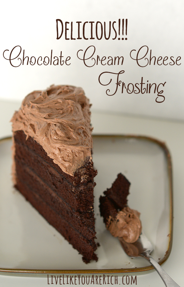 The Best Chocolate Cream Cheese Frosting Recipe - is an amazingly easy recipe with common ingredients. It makes a very smooth delicious chocolate frosting that melts in the mouth.