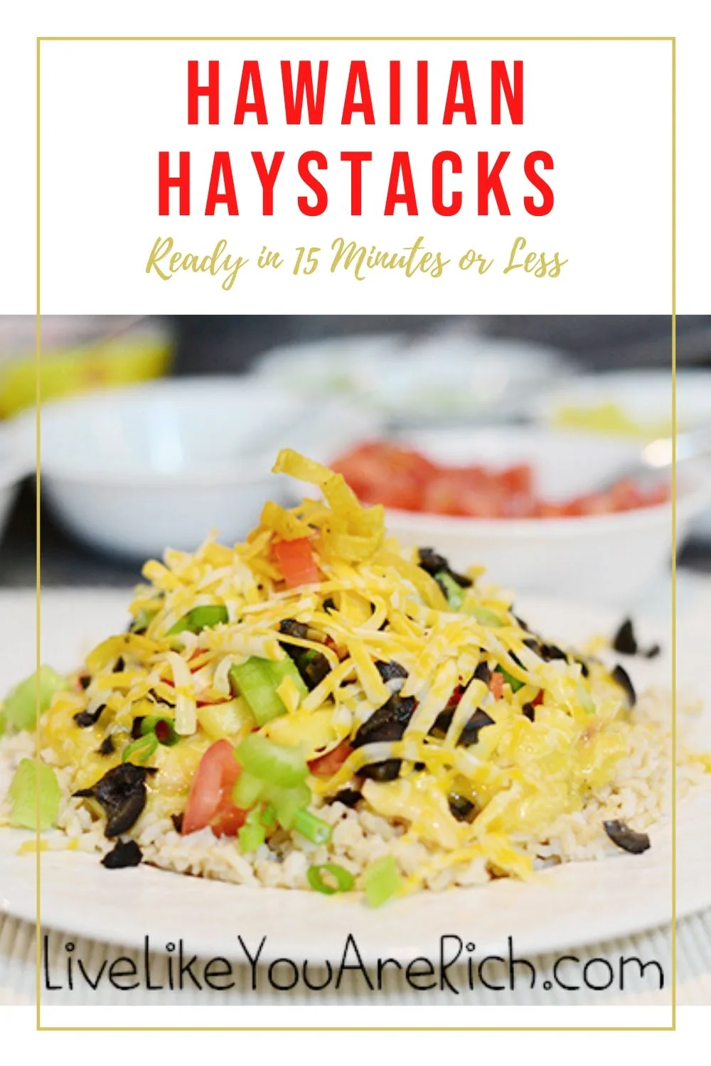 This Hawaiian Haystacks recipe has been in the family for years and is very easy to make. Many are looking for quick yet healthy, filling, and delicious meals for a holiday gathering. So I decided I’d share a family favorite. 