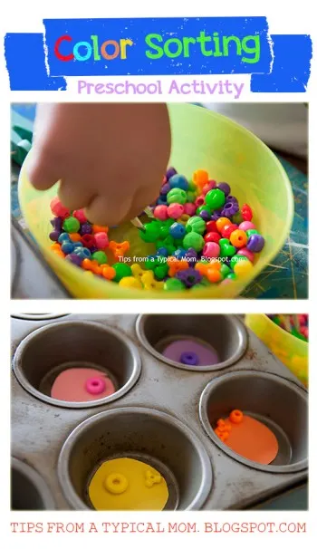 color sorting preschool activity