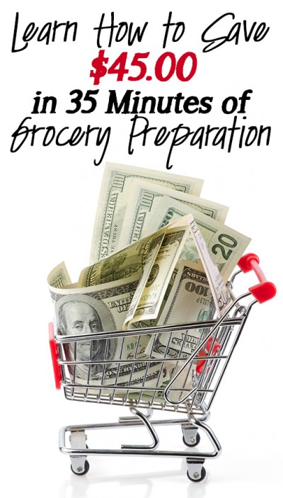 Learn How to Save $45.00 in 35 Minutes of Grocery Preparation