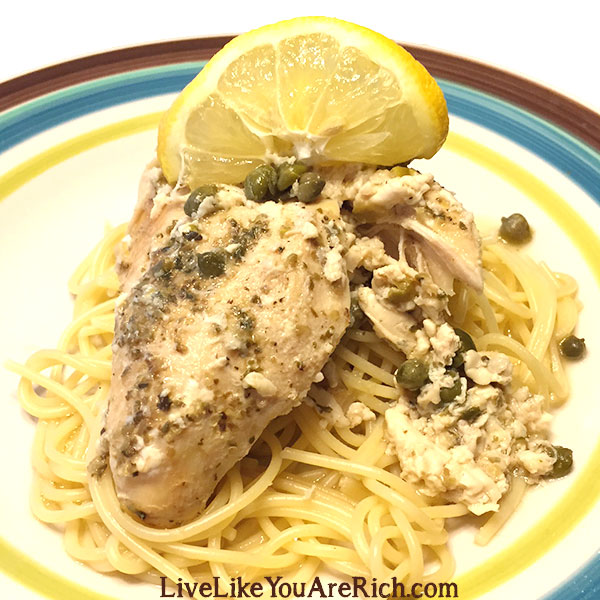 Slow Cooker Lemon Chicken Piccata