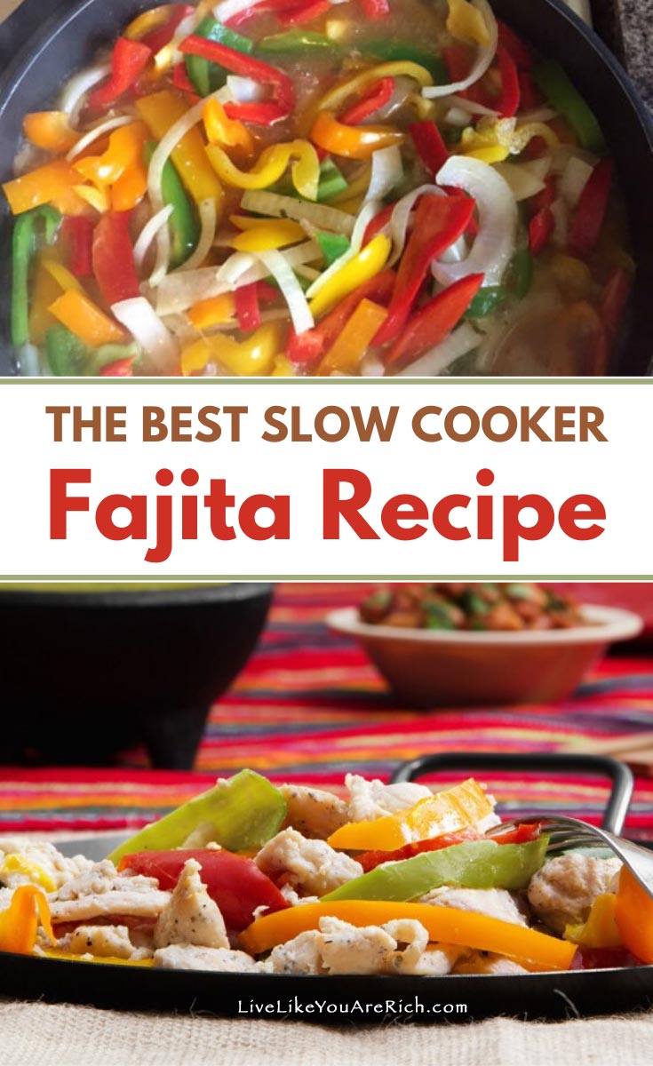 The Best Slow Cooker Fajita Recipe- I've experimented making slow cooker/crockpot fajitas. The first time was not so great. The second time they turned out perfect! #fajita #chickenfajita #slowcooker