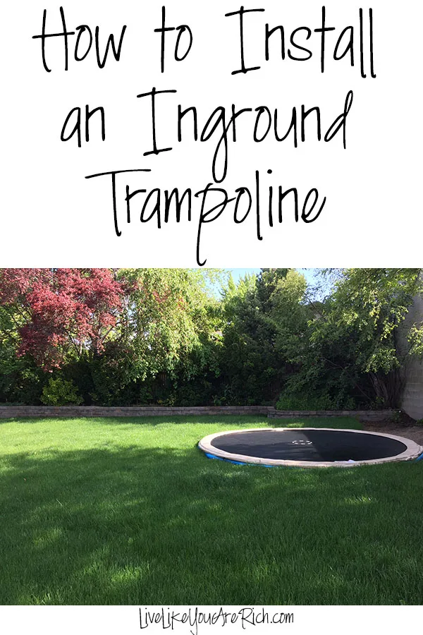 How to install an Inground Trampoline.