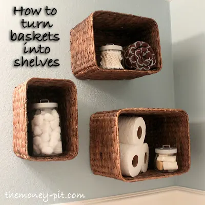 Turning Baskets into Shelves