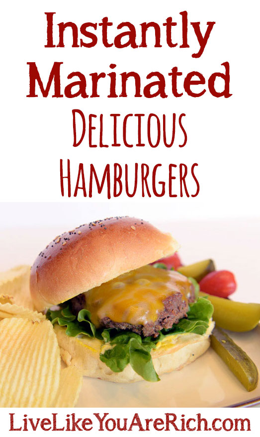 Instantly Marinated Delicious Hamburgers