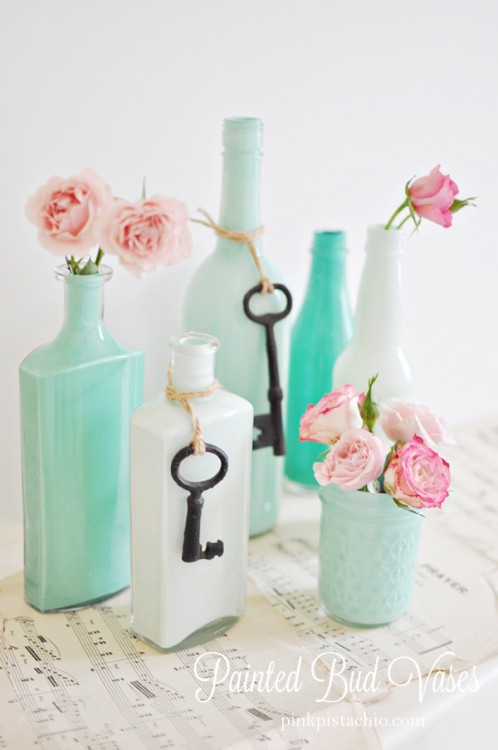 mint-painted-bud-vases