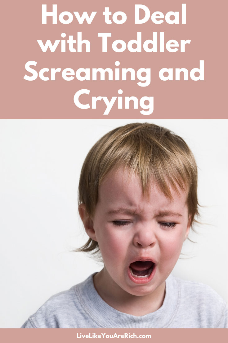 Here is a single most effective strategy that I found for dealing with toddler screaming and crying. There are a lot of great ideas to try as well. #parenting #parentingtips #parenting101 #toddler