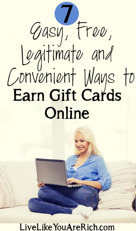 7 Easy, Free, Legitimate and Convenient Ways to Earn Gift Cards Online