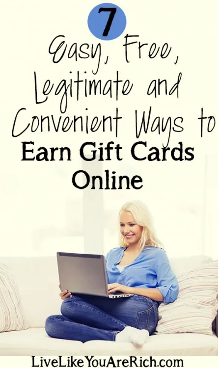 7 Easy, Free, Legitimate and Convenient Ways to Earn Gift Cards Online