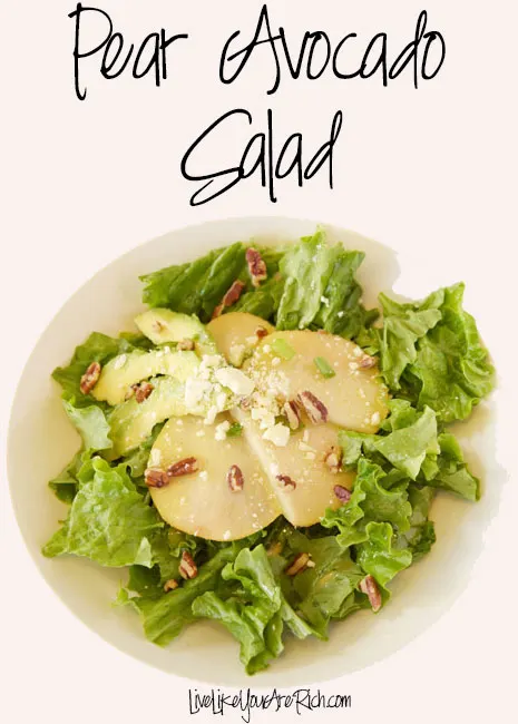 Pear Avocado Vinaigrette Salad