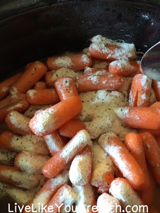 Slow Cooker/Crock Pot Ranch Carrots