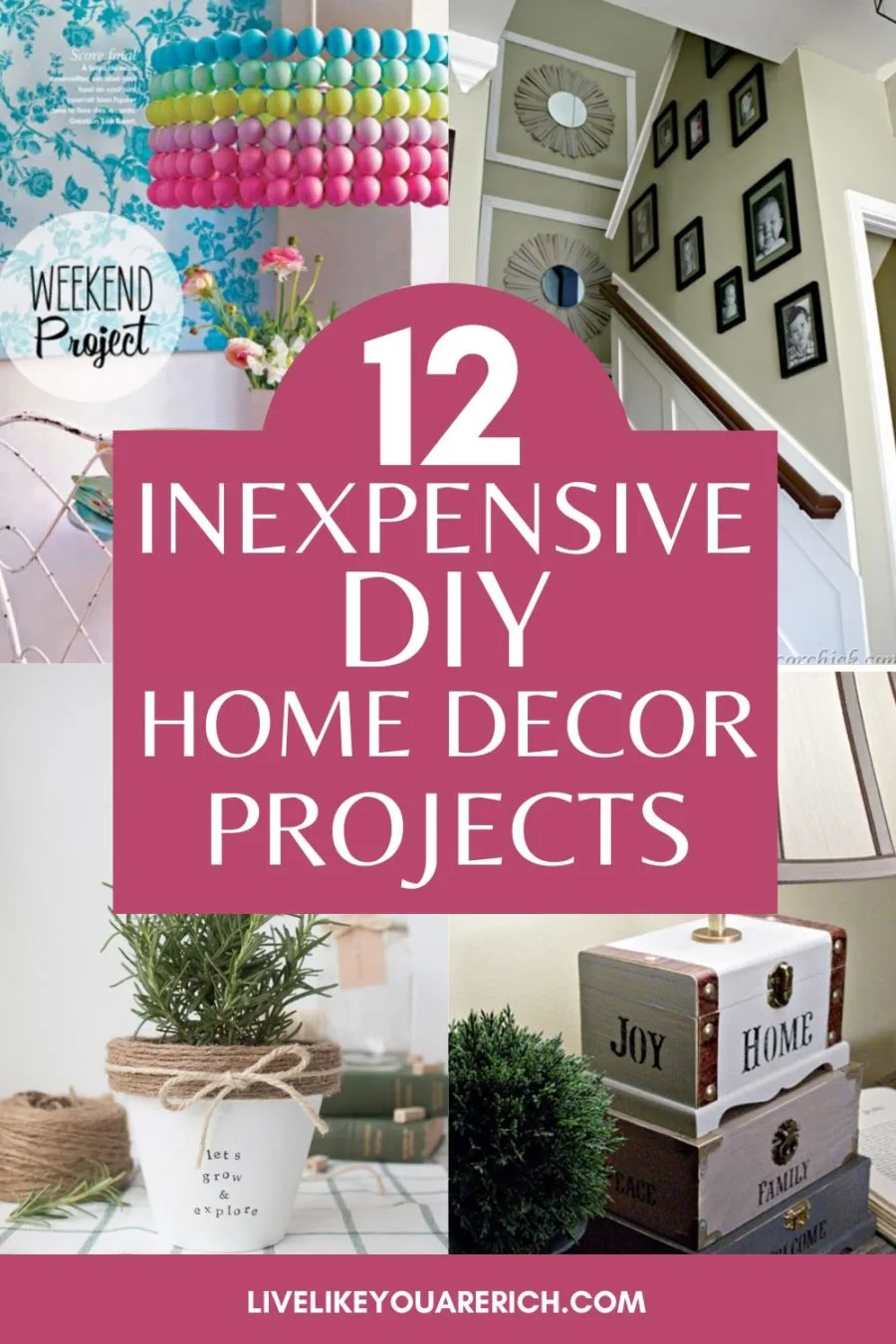 You don’t have to spend a fortune decorating your home beautifully. Here is a proof of this! Check out these amazing ideas of how you can create quality home decor items inexpensively. #homedecor #diy #decorating
