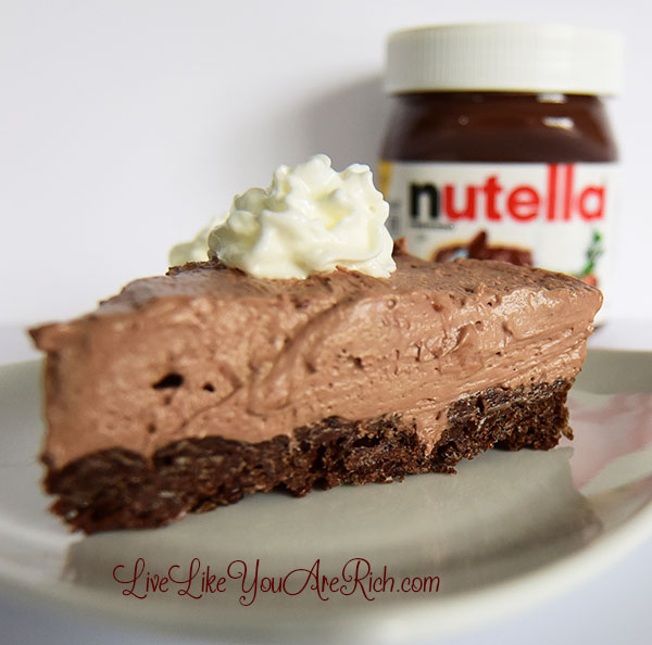 No-Bake Nutella Heath Pie with a Nutella Cocoa Krispie Crust