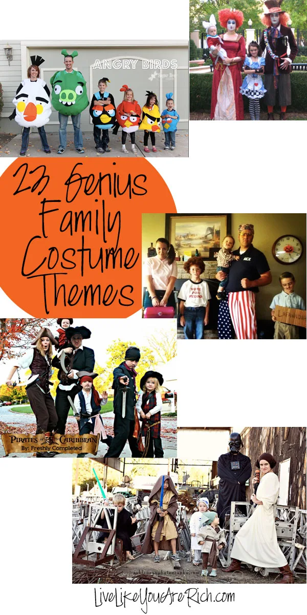 Halloween costumes are one of my all-time favorite things to see and make! Here are 23 Genius Family Costume Themes—impressively, many are homemade.