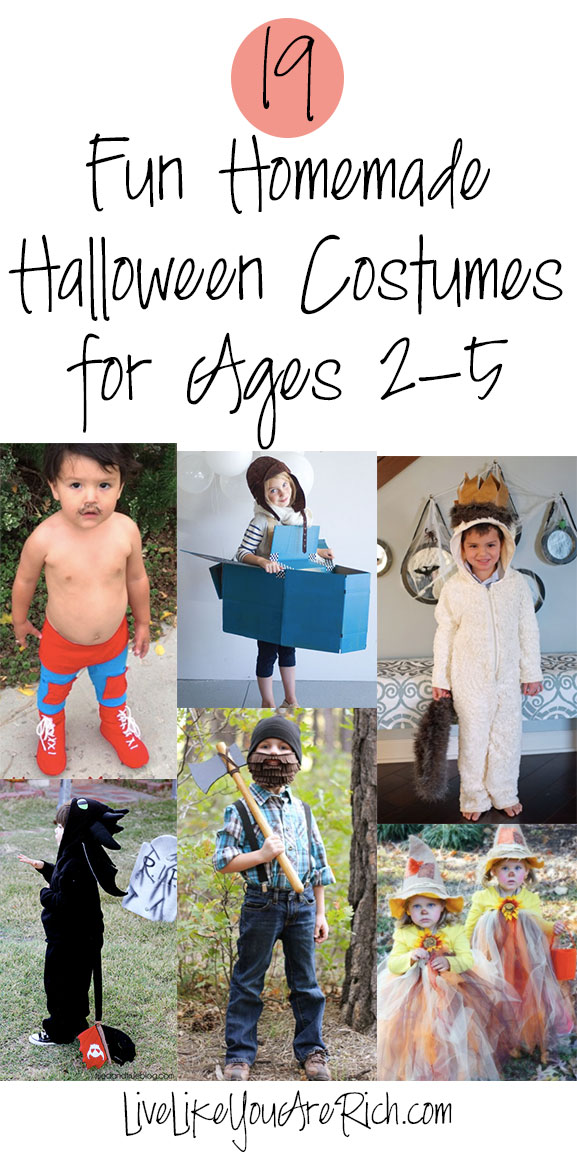 19 Fun Homemade Halloween Costumes for Ages 2-5