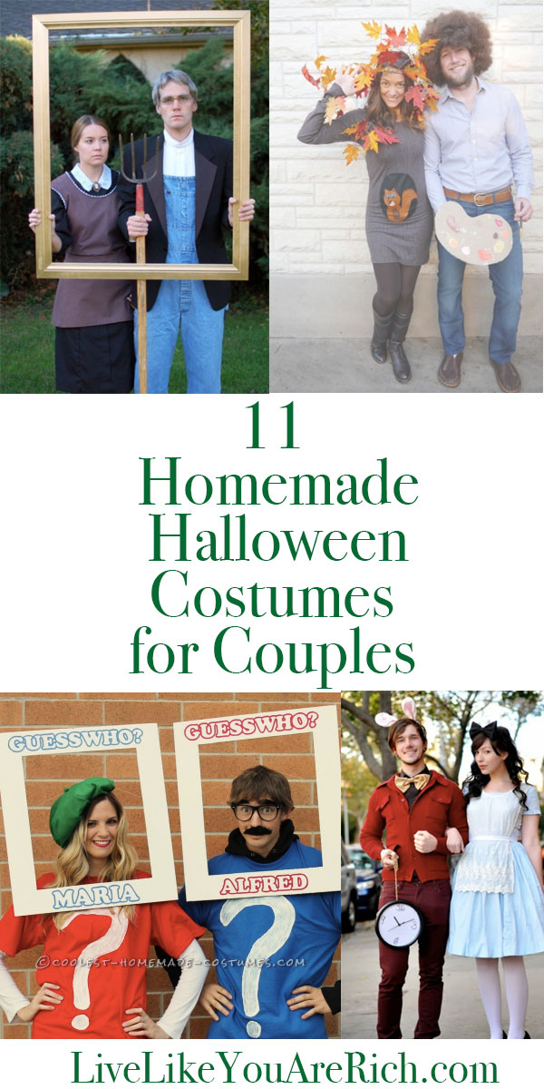 I love great cute and cool halloween costumes. It is even funner to see handmade costumes for couples. I hope you enjoy these 11 as well.