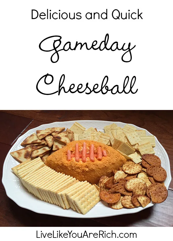 Game Day Cheeseball. This game day Cheeseball dip is very simple. You need just a few ingredients and about 7 minutes to make it. This is a perfect tailgating and game day foods. #tgamedayfood #cheeseball