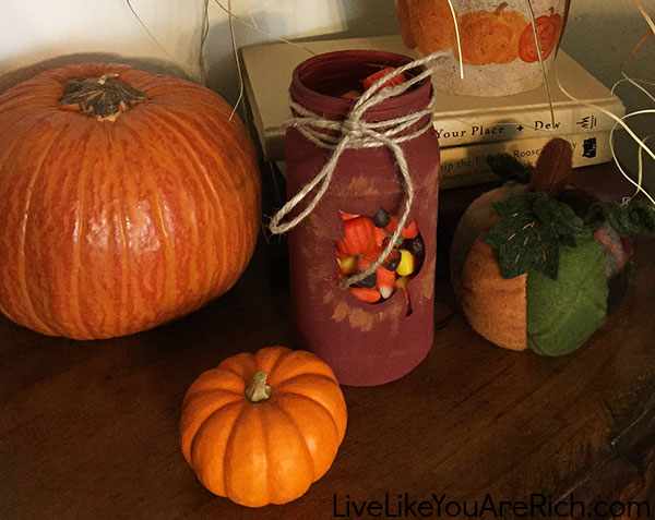 Fall Themed Mason Jars 