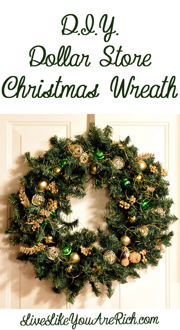 How to Make a Dollar Store Christmas Wreath