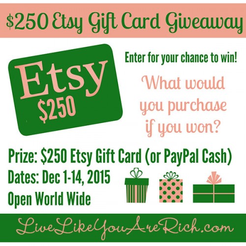 250 ETSY Giftcard Giveaway