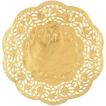 gold doilies