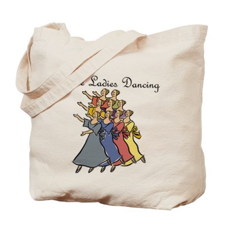 ninth_day_of_christmas_tote_bag