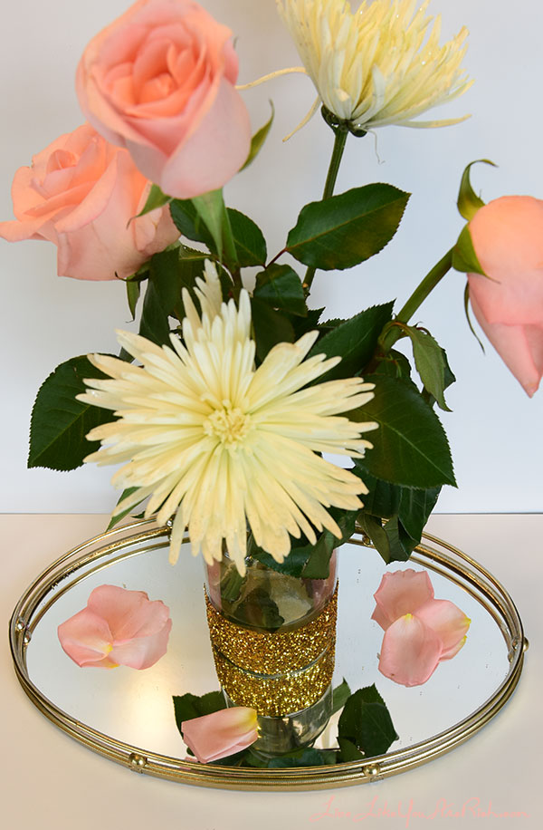 How to Make a Glittery Flower Vase Centerpiece — Live Colorful