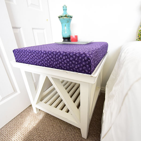 memory foam side table