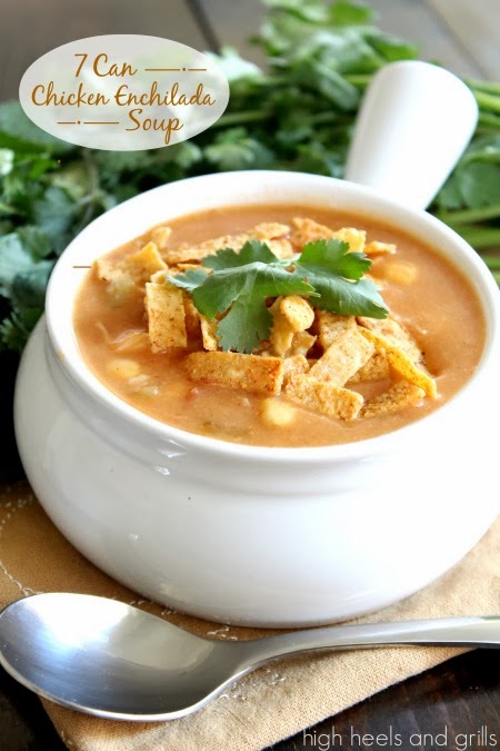 7+Can+Chicken+Enchilada+Soup+#recipe+#easy+#dinner+httpwww.highheelsandgrills.com2013127-can-chicken-enchilada-soup.html+