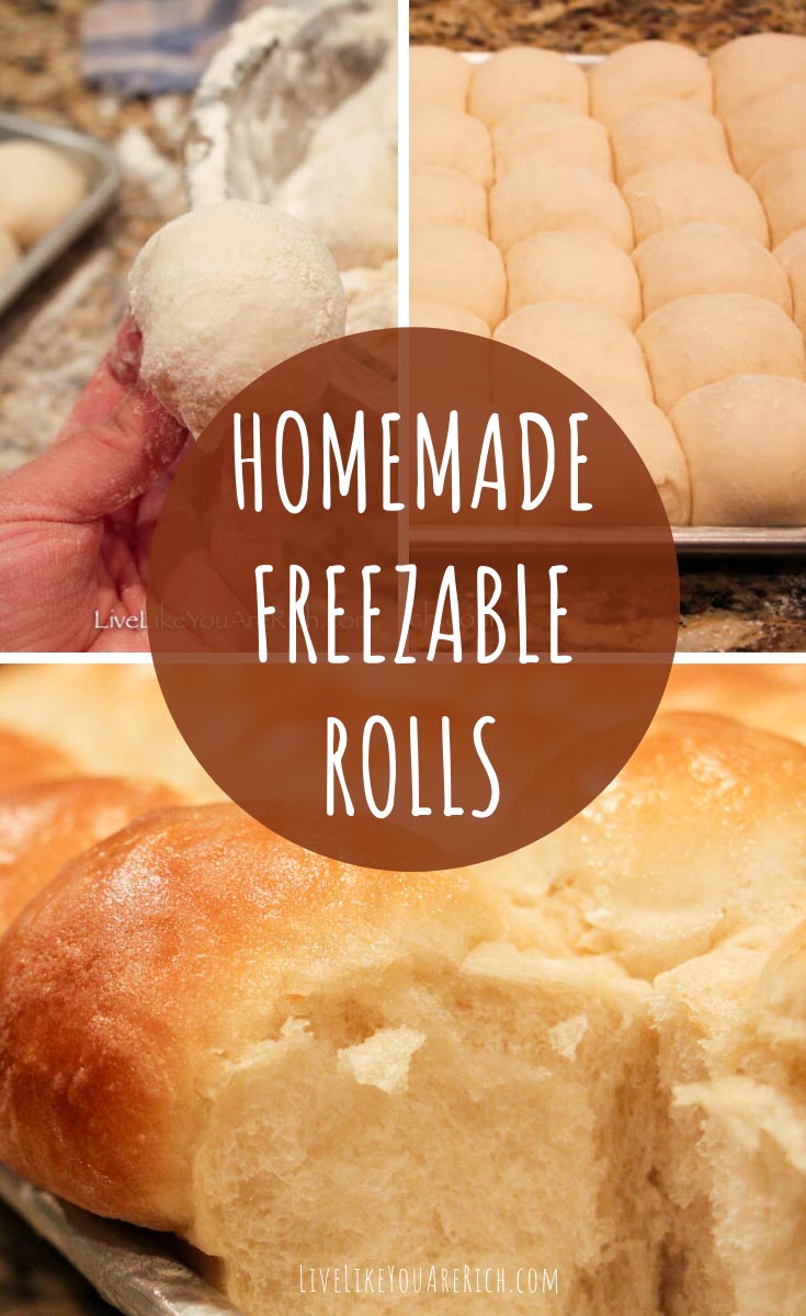 This Homemade Roll recipe is my absolute favorite, not only because it is wonderful to eat straight out of the oven, but because it also freezes amazingly well. #freezablerolls #bread #homemadebread