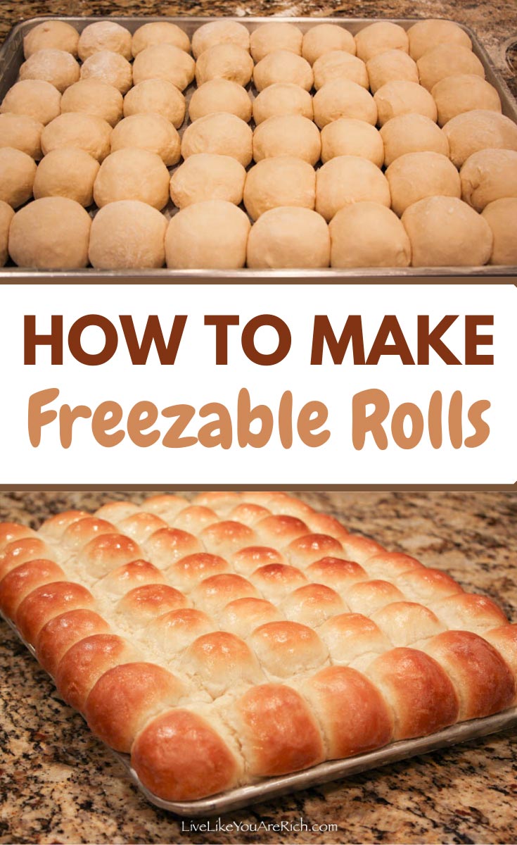 This Homemade Roll recipe is my absolute favorite, not only because it is wonderful to eat straight out of the oven, but because it also freezes amazingly well. #freezablerolls #bread #homemadebread