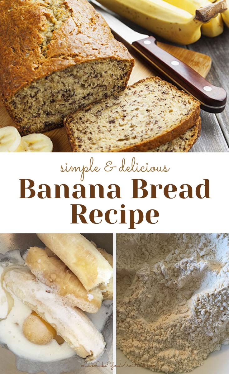 This banana bread recipe has been in our family for over 50 years. It is so moist, simple, quick, and delicious. #bananabread #banana #bread