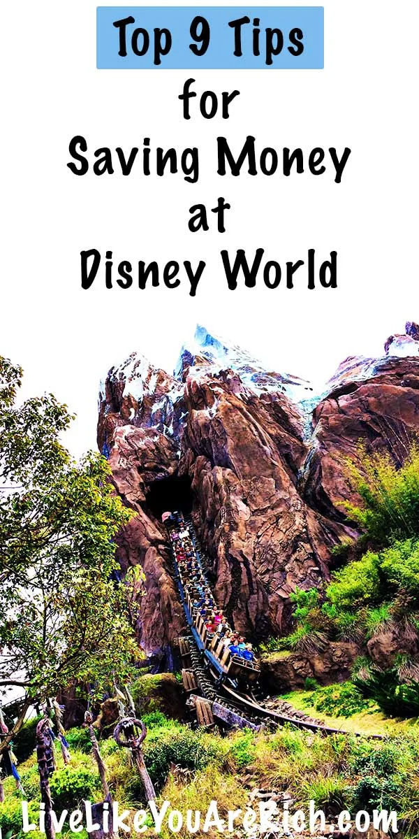Top 9 Tips for Saving Money at Disney World. #livelikeyouarerich #disneyworld #disney #savemoney #travelwithkids