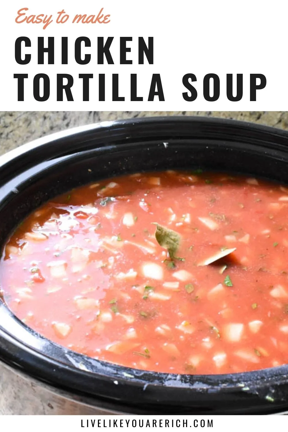 This is an amazing recipe for Slow Cooker Chicken Tortilla Soup. Not only is it an easy meal to prepare (10 or so minutes), it is so tasty, versatile, and healthy. Because families have varying spice tolerance, I've included instructions for the Mild, Medium, and Hot versions. #chickentortillasoup #slowcookerrecipe